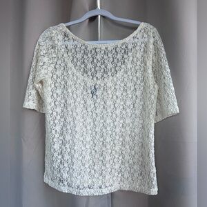 GAP Ivory Cream Lace Blouse